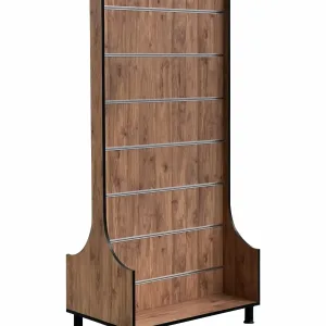 ahşap stand raflı askı kanallı