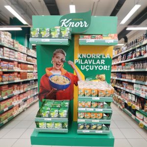 Hazır Makarna ve Baharatlara özel üretilen teşhir standı