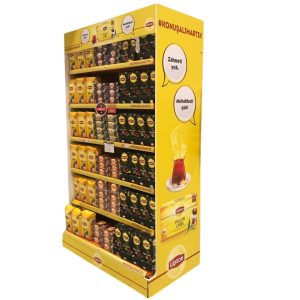 lipton çay için hazır paketli ürün teşhir standı